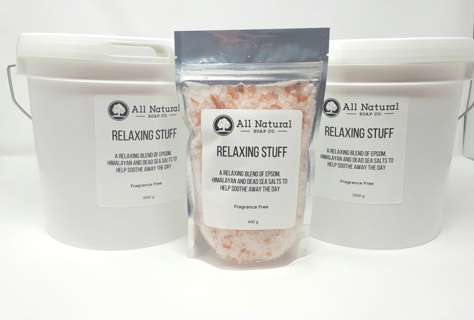 Relaxing Stuff Soaking Salts - Bulk Size Now Available!