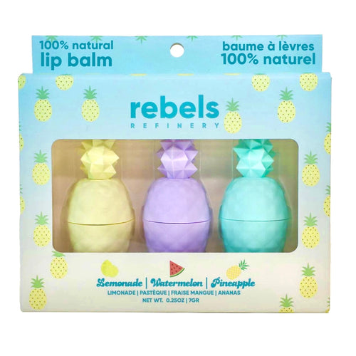 Rebels Refinery - 3  Pack Pineapple Lip Balm Gift Sets NEW!