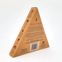 Honey Candles -Beeswax Tealight Candles Triangle 6 Pack - Refill with a Glass Cup