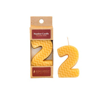 Honey Candles - Beeswax Number Party Candles