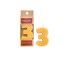 Honey Candles - Beeswax Number Party Candles