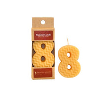 Honey Candles - Beeswax Number Party Candles
