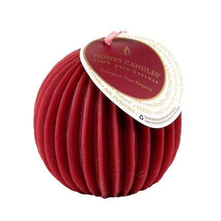 Honey Candles - Fluted Sphere Candle