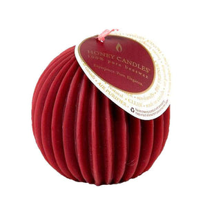 Honey Candles - Fluted Sphere Candle